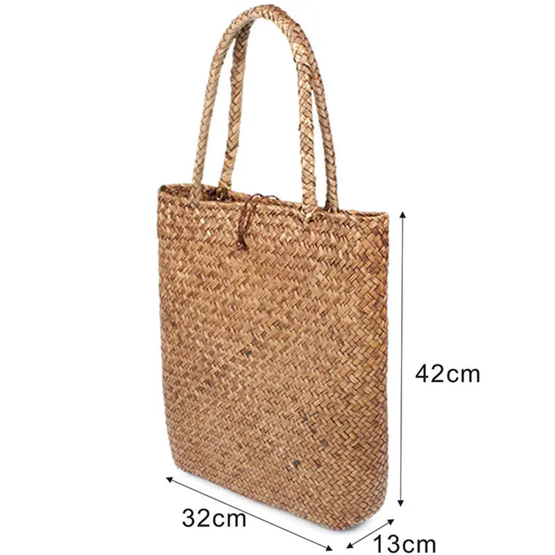 Women's Fashion Summer Large Straw Beach Bag