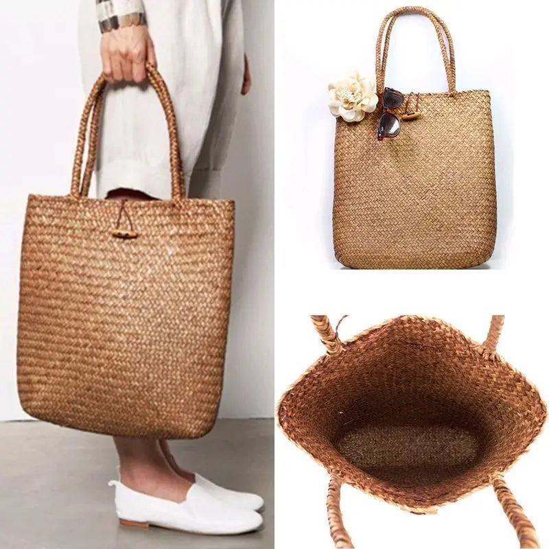 Women's Fashion Summer Large Straw Beach Bag