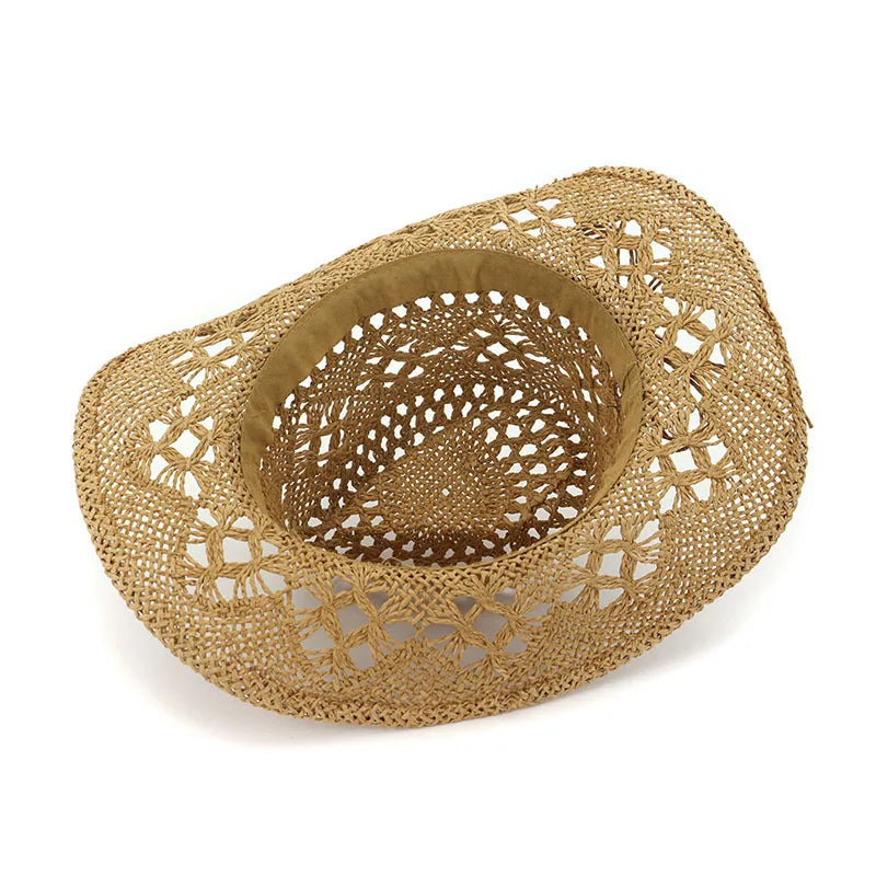 Women's Straw Hat Summer Outdoor Travel Beach Solid Hat