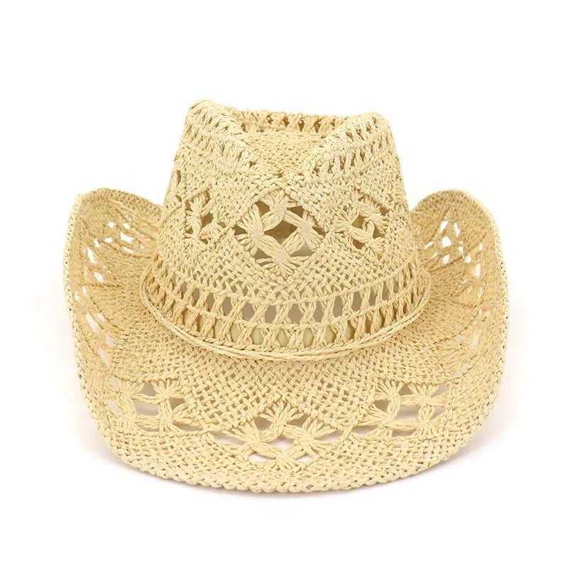 Women's Straw Hat Summer Outdoor Travel Beach Solid Hat