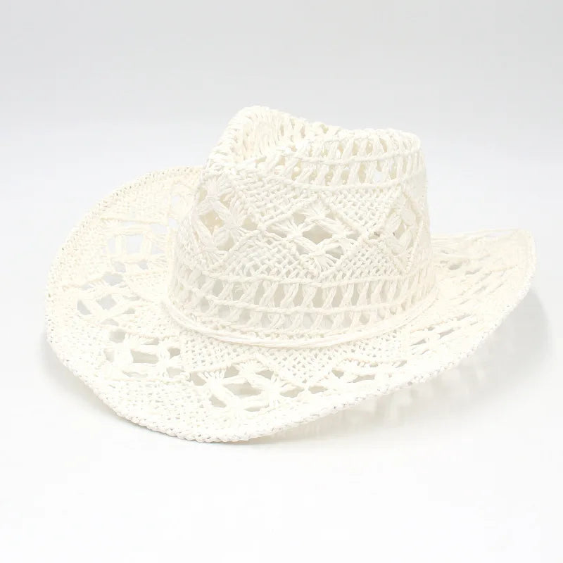 Women's Straw Hat Summer Outdoor Travel Beach Solid Hat