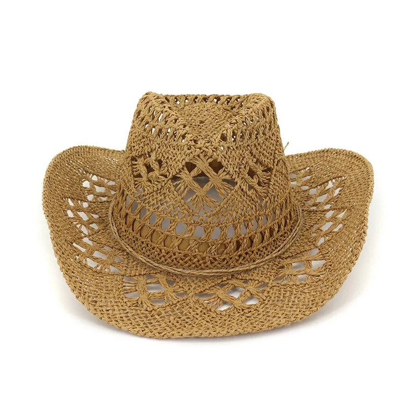 Women's Straw Hat Summer Outdoor Travel Beach Solid Hat